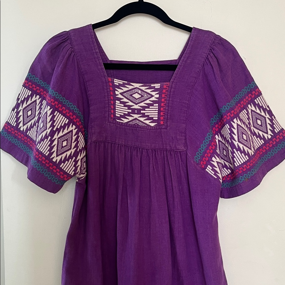 Purple Embroidered Women’s Dress